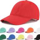 Baseball Cap for Women Men Golf Tennis Baseball Hat Youth Running hat Ponytail Cute Summer Ball Cap (One Size, Red)