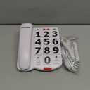 Uvital Big Button Phone for Seniors, Landline Phone for Elderly with Big Buttons, 2 One-Touch Speed Dial Keys & an SOS Emergency Button, Visual Ringer, Adjustable Volume