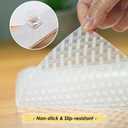 Shelf Liners for Kitchen Cabinets and Drawers, Non-Adhesive and Anti-Slip, Waterproof and Easy to Clean, Durable EVA Cabinet Mat for Refrigerator, Cupboard, Table (White, 11.8" W x 196.8" L)