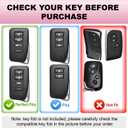 ACEBOY for Lexus Key Fob Cover with Metal Leather Keychain, Soft TPU Case Compatible with GS GS-F ES IS IS-F RC RC-F NX LX570 RX350 RX450h (Pink,4 Buttons)