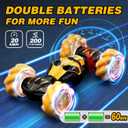 Remote Control Car for Boys 8-12, 4WD Gesture Sensing RC Stunt Car 2.4Ghz with Lights Music Sprayer RC Cars for Boys Age 4-7 8-12 Hand-Controlled Cars Toys Birthday Gifts for Kids Girls Yellow