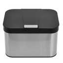 Compost Bin for Countertop, Compost Bucket Indoor Sealed, Food Waste Caddy, 1.13 Gallon Kitchen Compost Container with Lid, Compact and Easy Clean, Black Matte