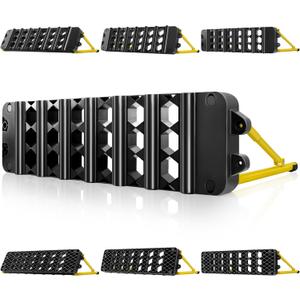 6-in-1 Soccer Rebounder Board, Portable Dual Surface Soccer Training Equipment for All Player Levels, Kick Back Soccer Wall with 3 Adjustable Angles for Passing, Control & Reflex