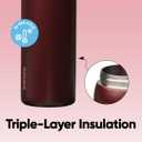 Owala FreeSip Insulated Stainless Steel Water Bottle with Straw, BPA-Free Sports Water Bottle, Great for Travel, 32 Oz, Black Cherry
