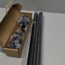 TANGWIN Black Adjustable Curtain Rods for Windows:18-45" Farmhouse Heavy Duty Curtain Rod for Bedroom Living Room, Boho Decorative Rustic Drapery Rods with Vintage Coastal Texture Finial, Matte Black