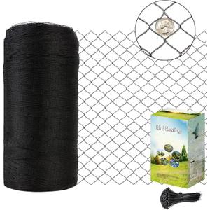 25x50ft Bird Netting, 1 inch Mesh, Heavy Duty Garden Netting for Fruit Trees, Blueberry Bushes, Vegetables, Extra Strong Woven Mesh Against Birds, Deer, Squirrels, Poultry and Other Animals