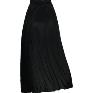Fnfmrfmr Women Striped High Waist Long Skirts Summer Casual Elastic Waist Straight Slim Midi Skirt Black Long Size S
