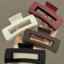 4pcs/Set Girl's Large Square Plastic Hair Clips,Fashion Elegant Versatile Minimalist Style,Suitable For Daily,Party, Work,Applicable For Hairstyling