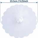 200 PCS X 9.25 Inch White Organza Tulle Circles Round Organza Bags Jewelry Candy Pouch Christmas Wedding Party Favor Gift Bags
