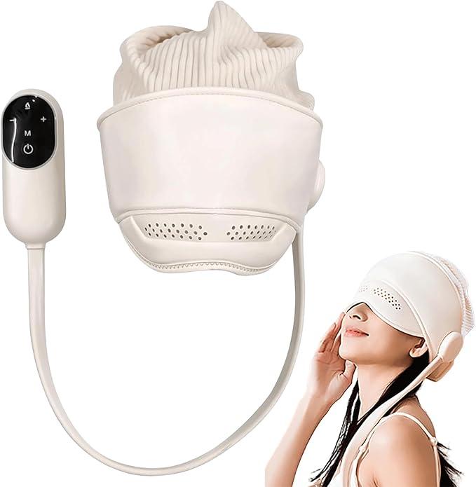 Eye & Head Massager with 6 Airbags and 3 Heat Modes, Electric Migraine Relief Cap Massager, Smart Temple Sleep Aid, Stress Relief, Relaxation