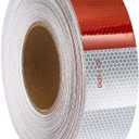 2" X 164FT DOT-C2 Reflective Tape, Waterproof Reflector Conspicuity Tape, Safety Sticker Strips for Trailers, Cars, Trucks, Warning Tape Automative Accessories
