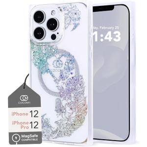 Cocomii - Rectangle Case Compatible with iPhone 12/12 Pro - Compatible with MagSafe, Fashion Forward Design, Timeless Pattern, Magnetic Phone Case for iPhone 12/12 Pro 6.1 inch, Holographic (Paradise)