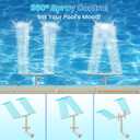 Dual Spray Pool Fountain, 10-20F Cooler Water for Above/In-Ground Pools, Dual Spray Waterfall Sprinkler Fountain, Adjustable Waterfall Cooling and Relaxation