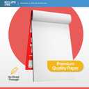 E-CLIPS USA Notepads, Unruled Writing Tablet, Note Pads 6 x 9, Small Notepads, Memo Pad, White, Chipboard Back, Writing Pad, Office Supplies, 100 Sheets Per Pad (12 Pack)