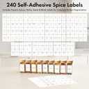 EDELHAUS Square Spice Jars with Bamboo Wooden Lid (Pack of 24) Spice Jars with Shaker Insert and 240 Labels - Bamboo Lid Glass Container for Spice Organisation [4.3 in 1.8 in]