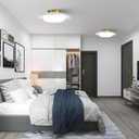 LED Semi Flush Mount Ceiling Light Fixture,White Gold,36W,15.75 in