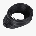 Walfront 100m Galvanized Iron Wire, DIY Making, Protective, Flexible, Round Shape, Black, 0.55mm, For Toys, Craft, Gardening, Electronics, Cable Storage