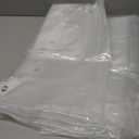 MOBUTOFU PEVA Waterproof Shower Curtain 180X180Cm with Rustproof Metal Grommets and 3 Magnetic Weights Bathroom Bathtub Curtain for Home Shower Partition