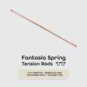 Fantasia Spring Tension Curtain Rod for windows, 28"- 48" adjustable width, 7/16" Diameter - Brass- Tension Mount Telescoping Rod Easy to Install Tool-Free Installation