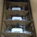 KOMUEE Glass Meal Prep Containers 3 Compartments, 5 Pack 36 oz, Glass Food Storage Containers with Lids, Airtight Lunch Bento Box, Portion Control, Freezer and Microwave Safe, White