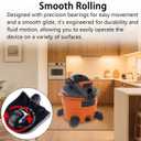 2pcs 12388 & 12293 Foot Caster Wheel Kit for Ridgid 6 & 16 Gallon Wet/Dry Vacuum Vac Replacement Attachments Accessories Parts Compatible with Plate Casters