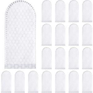 100 Pcs Cotton Finger Cots Finger Covers Protection for Finger Tips Comfortable and Breathable Wear-Resistant for Nails Cleaning Injured Fingers and Work (White)