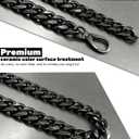 Cuban Link Dog Collar - 3/4 in Wide Metal Chain Dog Collar Venom Black, Designed Stunning Pet Accessory, Cute Luxury Jewelry Costume 16 inches