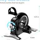 Under Desk Bike Pedal Exerciser, Mini Exercise Bike for Arm/Leg Exercise, Portable Peddler with LCD Display