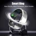 Smart Ring for Women Men, Fitness Tracker with Heart Rate/Blood Oxygen/Blood Pressure/Sleep/Pedometer Monitor, No Subscription Fee, IP68 Waterproof Health Rings for iOS & Android