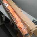 JEAREY 9FT Outdoor Patio Umbrella Outdoor Table Umbrellas with Push Button Tilt and Crank, Market Umbrella 8 Sturdy Ribs UV Protection Waterproof for Garden, Deck, Backyard, Pool (Sun Orange)