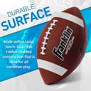 Franklin Sports Kids Junior Grip-Rite Youth Junior Size Rubber Footballs - Peewee Kids Durable Outdoor Footballs - Single & Bulk Packs Available (Brown/White)