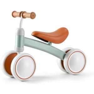 Baby Balance Bike for 1 Year Old Boys Girls, First Birthday Gift, 12-24 Months Toddler Bike, Toddler Balance Bike with 4 Silent Wheels, 1 Year Old Toys, Ride-on Toys, Children Walker No Pedal, Green