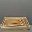 Youeon Set of 3 Rustic Wooden Nesting Crates with Handles, Decorative Wooden Crates, Crate Box Wooden Storage Box for Kitchen, Office, Bedroom, Closet, Rustic Country Decor