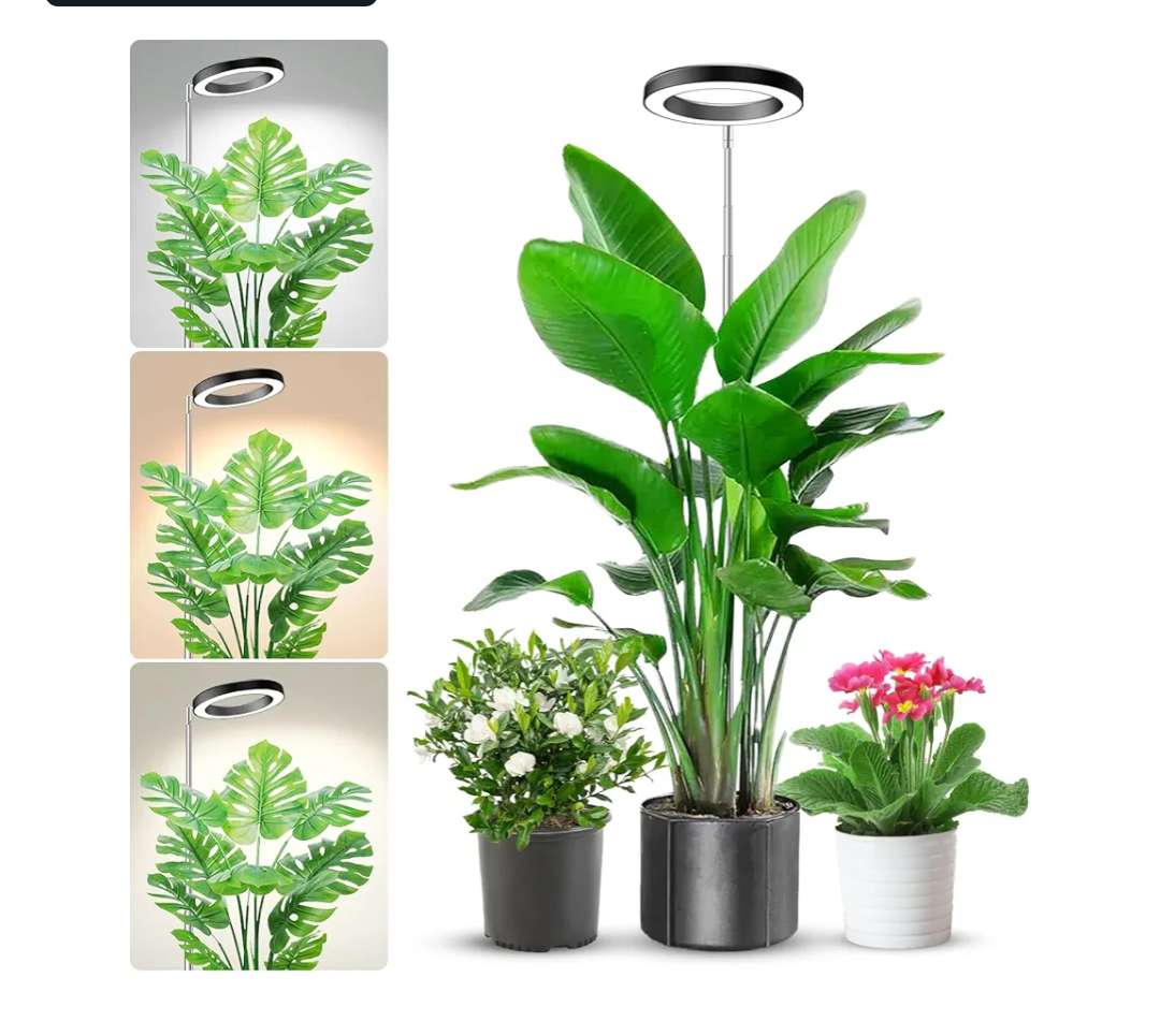 Plant Grow Light, 80LED Growing Light Full Spectrum for Indoor Plants, Height Adjustable 10"-65", Auto Timer 6/12/16H, 3 Optional Spectrums, Idea for Large Plant Light, 5V, Black, 1 Pack
Amazon's Choice