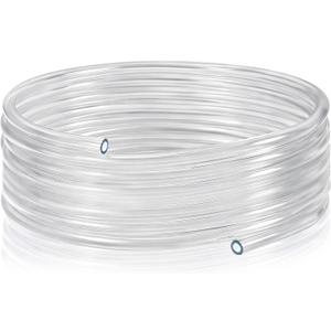 1/4"ID X 3/8"OD PVC Tubing, 25FT Clear Vinyl Hose Flexible Food-Grade Line Low-Pressure Systems