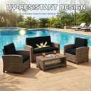 hyha 4Pcs Patio Cushion Covers, Stretch Outdoor Couch Cushion Covers Replacement, Washable Outdoor Chair/Sofa Slipcovers for Patio Furniture Cushions Protector with Elastic Bottom(Black, Cover Only)