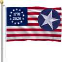 Betsy Ross Embroidered Flag 1776-2026, 250th USA Anniversary Flag, 3x5 ft, USA Embroidered Outdoor Flags, 250th Years American Flag Heavy Duty with 2 Brass Grommets