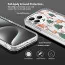 Christmas Case for iPhone 13/14,Cute Gingerbread Man Clear Magnetic Case,Compatible with MagSafe,Soft TPU Bumper Shockproof Protective Cover with Built-in Magnet Ring for Women