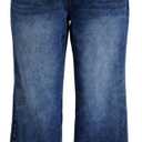 SOLY HUX Women's Plus Size High Waisted Denim Pants Straight Leg Casual Jeans (Plain Dark Blue) 4XL