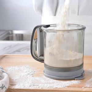 Flour Sifters For Baking, Flour Sifter Cup, Powdered Sugar Sieve Handheld Double Layer Filter Mesh Flour Strainer Colander With Lid For Kitchen Supplies Baking Tools