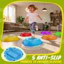 Rechargeable Stepping Stones for Kids, 6pcs Music and Light Up Non-Slip Balance Sensory Toys for Toddler, Kids Indoor and Outdoor Play Equipment, Birthday Gifts Toys for 2 3 4 5+ Year Old Kids