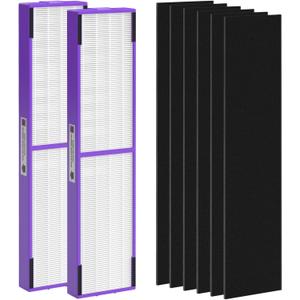FLT5250PT Replacement Filter C Pet Compatible with G-Guardian Air Purifier AC5250PT, AC5000E, AC5300B, AC5350W, AC5350B, CDAP5500, 2 True HEPA Filter with 6 Carbon Pre-Filter