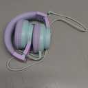 Kids Headphones, Wired Headphones for Kids Over Ear with Microphone, 85/94dB Volume Limiter Headphone for Girls Boys, Foldable Headphone for Learning & Entertainment,Gradient Purple