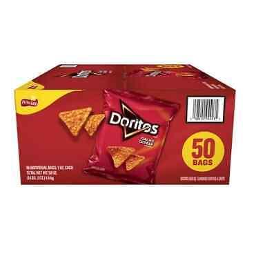 Doritos Flavored Tortilla Chips, Nacho Cheese, 1 Ounce (Pack of 50), BB OCT 7/ 2025