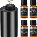 Hotel Scent Diffuser Kit Waterless Essential Oil Diffuser with 4 Luxury Fragrance Oils, Cold Air Aroma Diffuser for Home, Bedroom, Office & Car (Hotel Scent Diffuser Kit with 4 Fragrance Oils)
