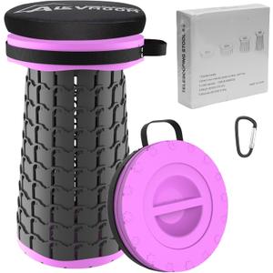 ALEVMOOM Upgraded XXL Collapsible Stool with Cushion 19.7",1000lbs Max Weight, Wider & Taller Pop Up Seat, Heavy Duty Portable Retractable Folding Chair or Travel Foot Rest for Camping & Outdoors