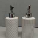 Hand Soap Dispenser with Stainless Steel Pump, Rust Proof, Ceramic White Soap Dispenser for Bathroom Kitchen, Liquid Soap Dish Soap Dispenser , 2 Pcs