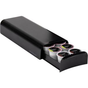 Mind Reader Single Serve Coffee Pod Organizer, 12-14 Coffee Pod Capacity, Black