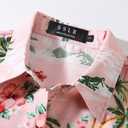SSLR Pack Hawaiian Shirt for Men Flamingo Short Sleeve Casual Button Down Shirts Summer Beach Shirt (Pink, XL)