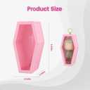 2 x Protective Case with Keychain, Large Clear Figure Display Bag for 17cm Doll, Portable Small Doll Storage, Dustproof Scratch-Resistant for Standing (Doll Not Included), Pink